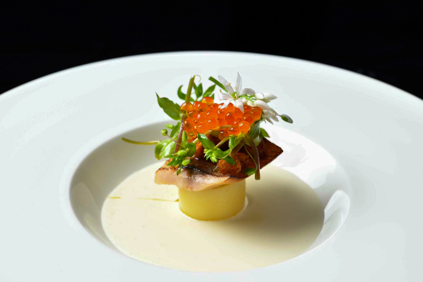plat du Bistro S, une cuisine bistronomique et gastronomique simple et épurée